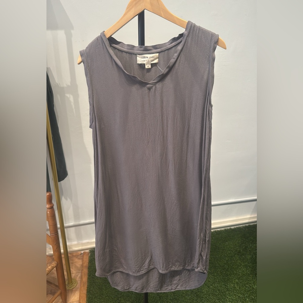 Cloth & Stone Sleeveless Gray Dress